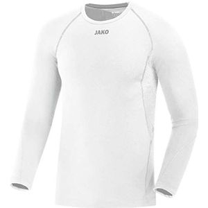 JAKO - Compressie Met Lange Mouwen 2.0, Uniseks-Volwassene, Wit, L