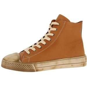 Andrea Conti Dames Sneaker Leder High Top Enkellaarzen 0067110, Bruin Cream Used, 40 EU