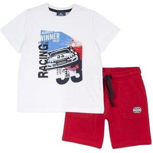 Chicco 2-Delige Set Van T-Shirt En Korte Broek jongens, Rood (1), 6A, Design in Italië