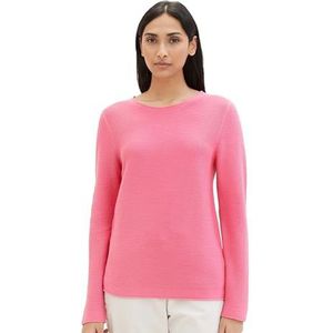 TOM TAILOR Basic gebreide trui voor dames van biologisch katoen, 15799 - Carmine Pink, XS