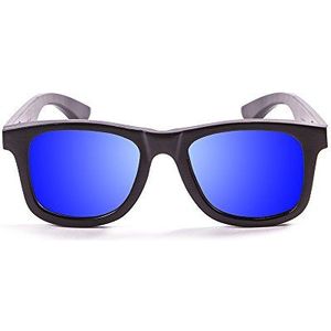 OCEAN SUNGLASSES - wood Victoria - lunettes de soleil polarisÃBlackrolles en Bambou - Montuur: Noir - Verres : Revo Bleu (53001.0)