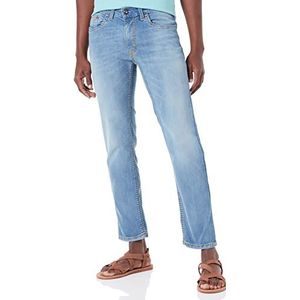 Pioneer Authentic Jeans Rando Herenjeans, 5 Pocket, Lichtblauwe Gebruikte Buffies, 34W x 34L