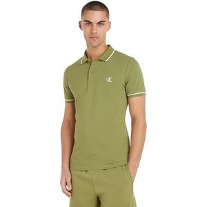 Calvin Klein Jeans Poloshirt voor heren, korte mouwen, groen (Dark Juniper), XS