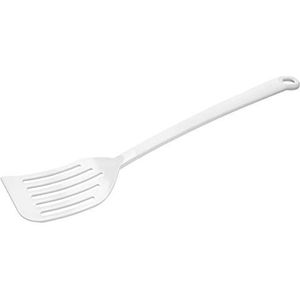 Dr. Oetker 2707 sleufspatel 33cm Pure White, keukenhulp met elegant design van nylon, spatel voor gecoate potten en pannen hittebestendig en vaatwasmachinebestendig Kleur: wit Hoeveelheid: 1 stuk