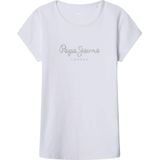 Pepe Jeansvoor meisjes. PG503154 Hana Glitter T-shirt geel (12años= 152cm), Casual, Katoen, Korte mouwen, kinderkleding