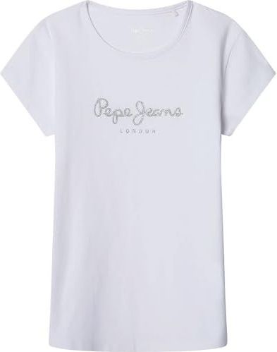 Pepe Jeansvoor meisjes. PG503154 Hana Glitter T-shirt geel (12años= 152cm), Casual, Katoen, Korte mouwen, kinderkleding
