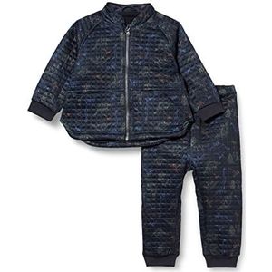 NAME IT Nmmmoon Quilt Set AOP Fo Sneeuwpak voor jongens, Dark Sapphire, 104 cm
