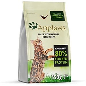 Applaws Natuurlijke Complete Graanvrije Kip met Extra Lam Droge Kattenvoeding voor Volwassen Katten - 400 g Hersluitbare Zak