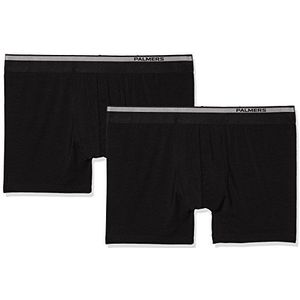 Palmers Authentic Modal Pants Boxershorts voor heren, set van 2 stuks, zwart (900), S