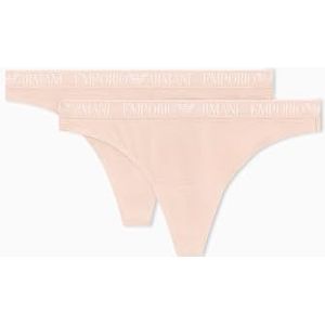 EMPORIO ARMANI Microfiber 2-Pack String Slipje, Roze, M, roze, M