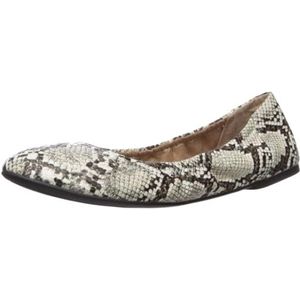 Amazon Essentials Dames Belice Slip On Ballet Plat, Zwart Wit Faux Snake Skin, 6.5