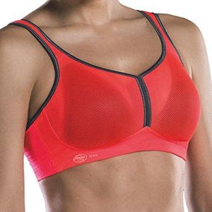 Anita Active 5527 Sportbeha voor dames, zonder beugel, koraal/antraciet, 65E