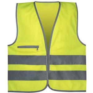 Safety Maker 44570 Veiligheidsvest voor kinderen, hoge zichtbaarheidsvest, reflecterend vest, reflecterend voor 3-6 jaar, geel