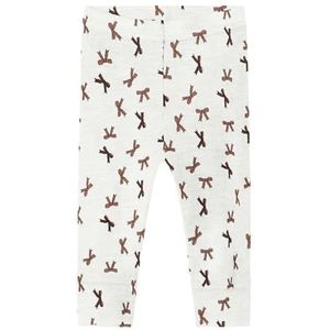 NAME IT Dames Nbfwang Wool Rib Legging AOP, wit (snow white), 68