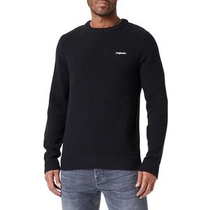 Bestseller A/S Jorsilverlake gebreide trui met ronde hals voor heren, zwart, S