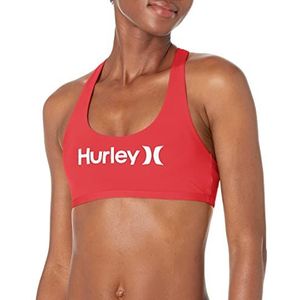 Hurley Women's Standard Scoop Bikini Top, Red Pepper, S
