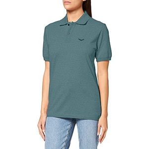 Trigema Poloshirt voor dames, groen-melange, XL