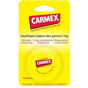 Carmex Classic Lippenbalsem, set van 8 stuks (8 x 7,5 g), de originele medische lippenbalsem, hydraterend, beschermend en rustgevend voor droge en gebarsten lippen