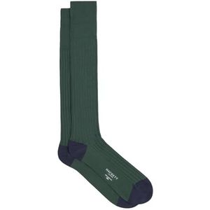 Hackett London Heren katoenen sokken lange sokken, groen (fles groen), L, Groen (Bottle Green), Large