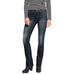 edc by ESPRIT Dames bootcut jeans skinny fit, blauw (Blue Dark Wash 901), 30W x 34L