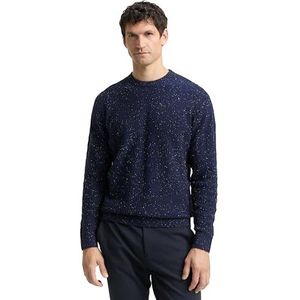 TOM TAILOR heren trui, 36978 - Navy Multicolor Neps, M