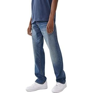 True Religion Heren Ricky Straight Leg Jeans, Faum Baseline, 46W x 34L