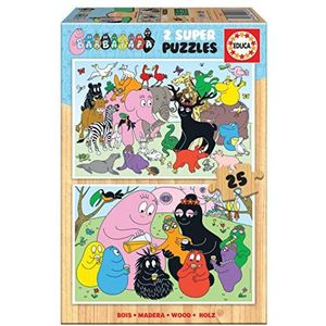 Educa Barbapapa - Set van 2 puzzels voor kinderen, 25 delen, vanaf 3 jaar, meerkleurig (19093)