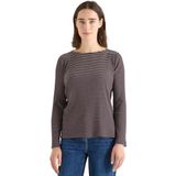 CECIL Gestreept shirt met lange mouwen Eggplant red L