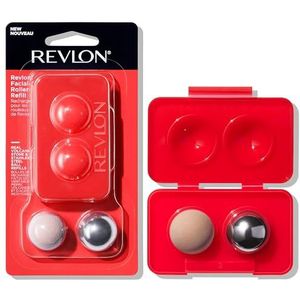 Revlon Navullingen voor facial rollers: 1 absorberende vulkaansteen en 1 verfrissende en verzachtende bal van rvs voor je gezicht, in een opbergdoosje. Milieuvriendelijk product