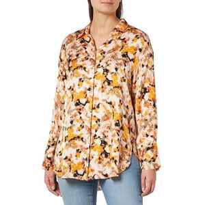 s.Oliver BLACK LABEL - Lange Damesblouse - Crème - Allover Print