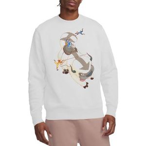 Avatar The Last Airbender Hang On Appa Crew Sweatshirt, Wit, Medium, Wit, M