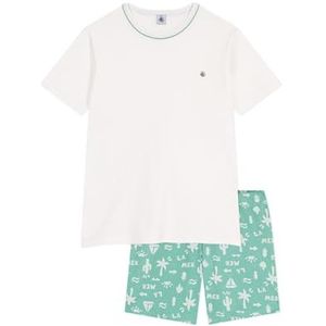 Petit Bateau Pyjacourt voor jongens, Marshmallow/Aloevera, 18 Jaar