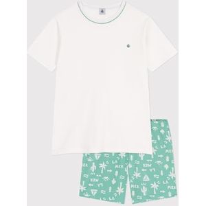 Petit Bateau Pyjacourt voor jongens, Marshmallow/Aloevera, 18 Jaar