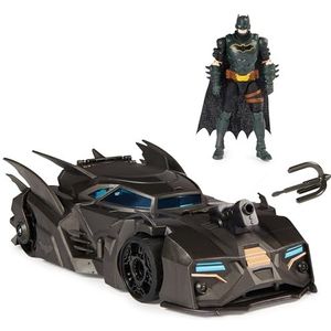 DC Comics - Crusader Batmobile speelset met unieke 10 cm Batman-figuur en 3 papieren figuren van superschurken