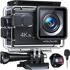 WOLFANG GA100 - Action Cam - 4K - 30FPS - 20MP - Waterdicht tot 40M - Met Externe Microfoon