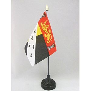 Norfolk County Table Vlag 15x10 cm - County of Norfolk - England Desk Vlag 15 x 10 cm - gouden speerblad - AZ FLAG