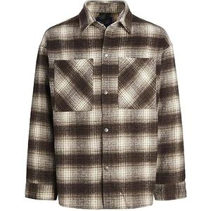 JACK & JONES Mannelijk overshirt regular fit overshirt, bruin, M