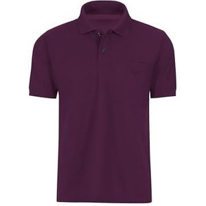 Trigema Poloshirt met borstzak voor heren - poloshirt hoogwaardig in deluxe piqué-kwaliteit - regular fit - 627602, aubergine, XL