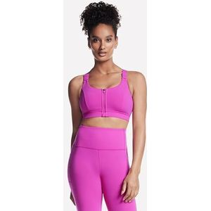 Skechers Dames Go Walk Zip Front BH Sport, roze, S