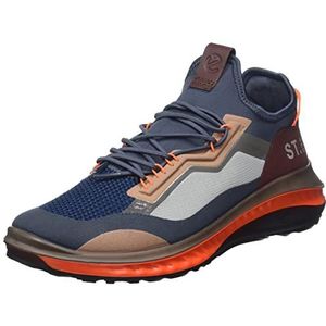 ECCO Heren ST.360 Sneakers, Ombre/Ombre/Orange Neon, 45 EU