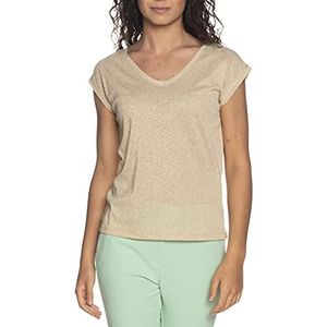 ONLY Dames T-Shirt Onlsilvery S/S V Neck Lurex Top JRS Noos, goud (gouden kleur gouden kleur)., L