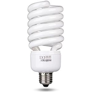 Walimex 16233 per spiraalvormige daglichtlamp 50 W - Daylight spiraallamp fotolamp spaarlamp, E27-fitting, 5500K daglicht, 50W komt overeen met 250W gloeilamp, voor softbox en reflector, wit