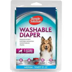 Simple Solution Wasbare, herbruikbare hondenluiers | absorberend met lekvrije pasvorm | prikkelende harn of incontinentie | 1 x kleine luier