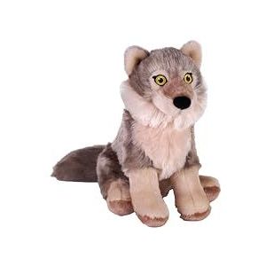 Wild Republic Cuddlekins Eco Mini Wolf, knuffeldier, 8 inch, pluche speelgoed, vulling is gesponnen gerecyclede waterflessen, milieuvriendelijk