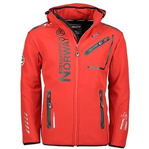 Geographical Norway Heren, herfst, winter jas, softshell jas, outdoor, regen, overgangsjas, rood, XL