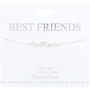 Depesche 4715-025 Damesarmband ""Friends"" met hanger, verzilverd, lengte variabel 15-20 cm, cadeau voor je partner, (beste vriendin, vrouw, zilver)