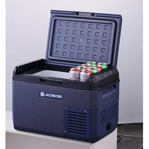 AAOBOSI 25 liter compressor-koelbox: koelbox, 12 V, 230 V, IPX4 waterdicht, draagbare koelbox, elektrisch -20 °C tot 20 °C, voor auto, vrachtwagen, boot, camper, camping, vissen, reizen, tuin
