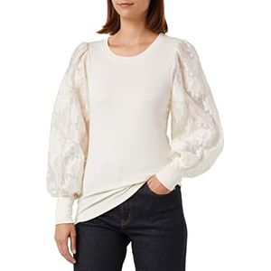 KAFFE KAflora Liddy Damesblouse, lange mouwen, regular fit, Antiek wit, XS