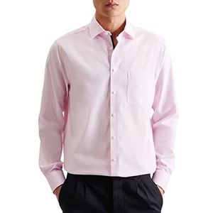 Seidensticker Men's Regular Fit shirt met lange mouwen, lichtroze, 46, lichtroze, 46