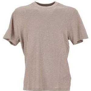 SELETED HOMME Slhberg Linen Ss Knit Tee Noos T-shirt voor heren, Pure kasjmier, L